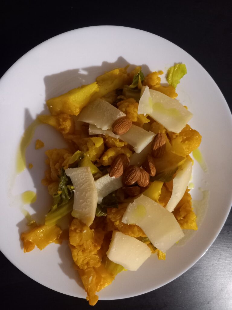 cavolfiore curcuma mandorle